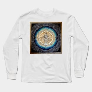 Metatron Fractal Mandala Zentangle Long Sleeve T-Shirt